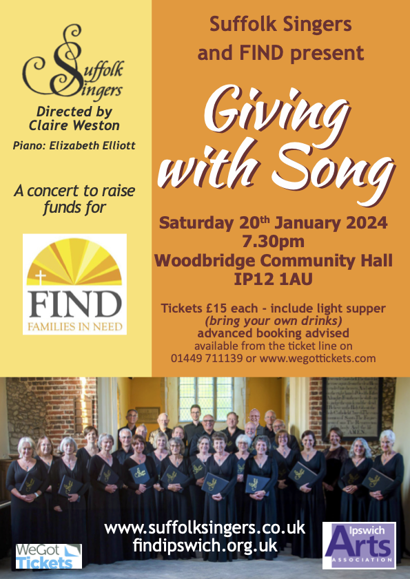 Suffolk Singers - 20/01/2024 - SOLD OUT FIND Concert